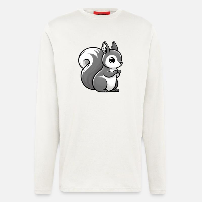 Eichhörnchen - Langarmshirt - made by SPREAD  - OFF WHITE