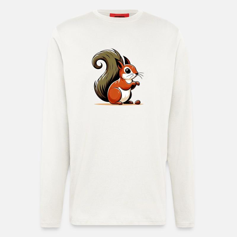 Eichhörnchen - Langarmshirt - made by SPREAD  - OFF WHITE