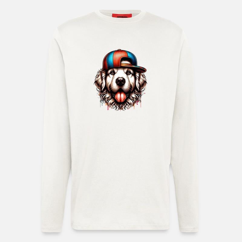 Hund - Langarmshirt - made by SPREAD  - OFF WHITE