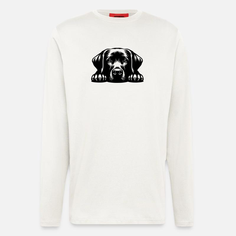 Labrador Head with Paws - Longsleeve - made by SPREAD  - OFF WHITE