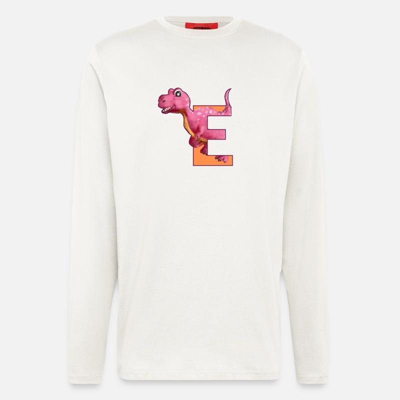 E - DINOSAUR, customizable - Longsleeve - made by SPREAD  - OFF WHITE