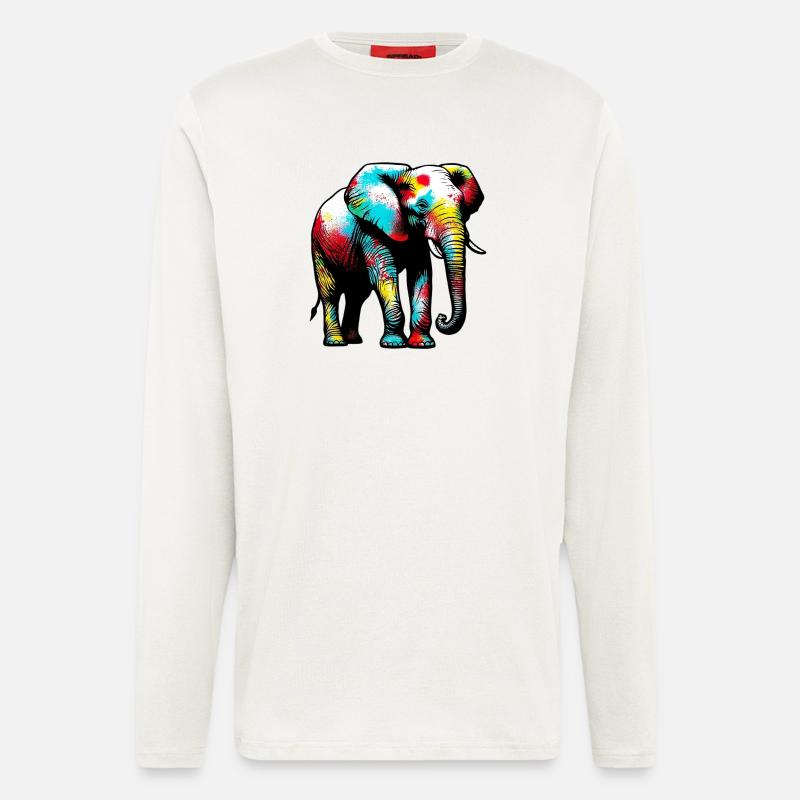 Elefant - Langarmshirt - made by SPREAD  - OFF WHITE