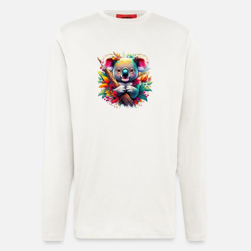 Koala - Manches longues bio décontracté fabriqué en UE - OFF WHITE