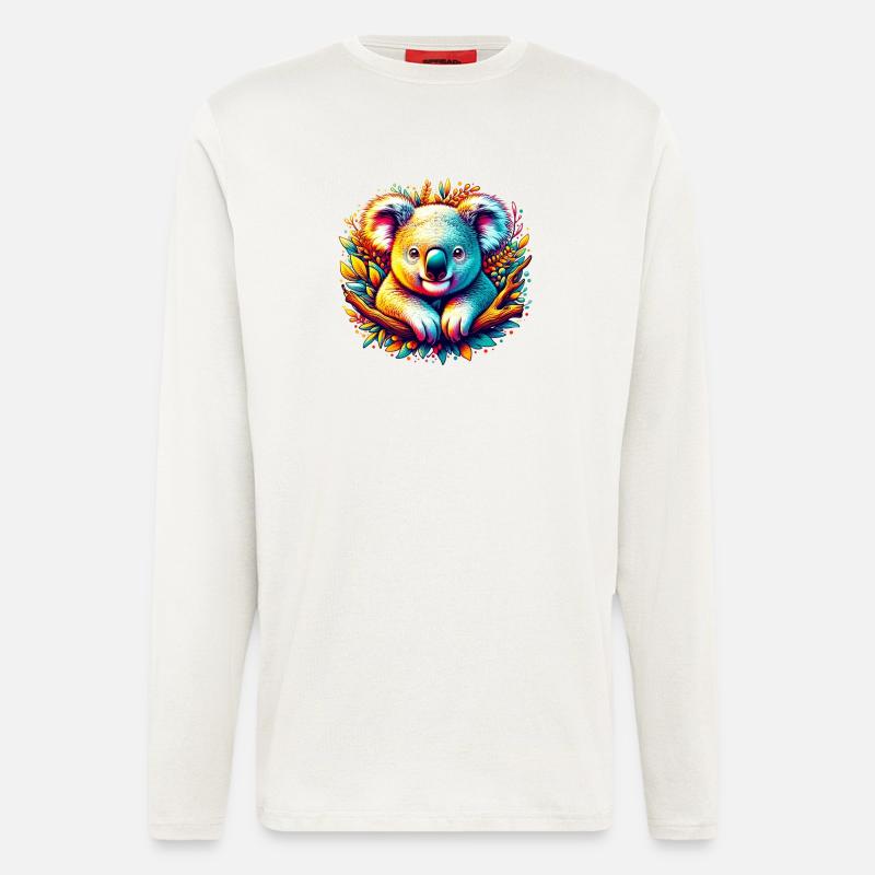Koala - Manches longues bio décontracté fabriqué en UE - OFF WHITE