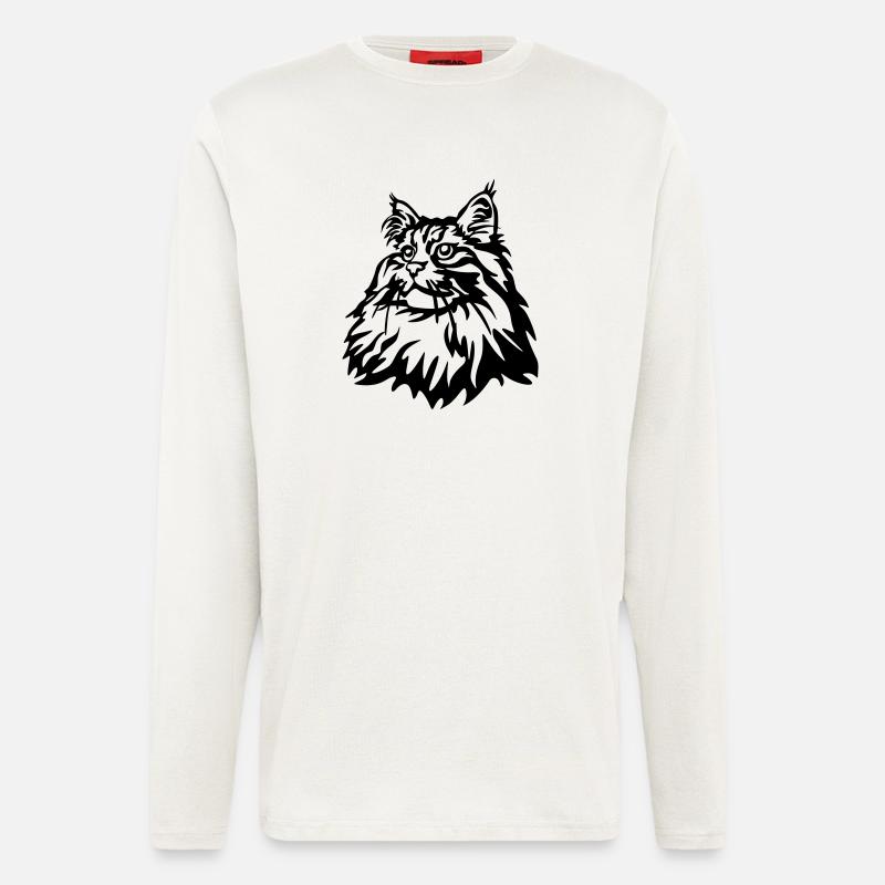Norwegian Forest Cat - Longsleeve - made by SPREAD  - OFF WHITE
