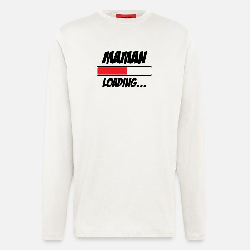 Mama lädt... Bitte warten - Werdende Mutter - Langarmshirt - made by SPREAD  - OFF WHITE