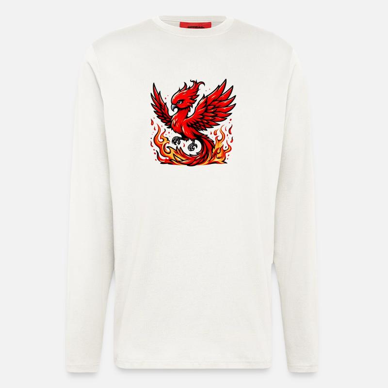 Roter Phönix - Langarmshirt - made by SPREAD  - OFF WHITE