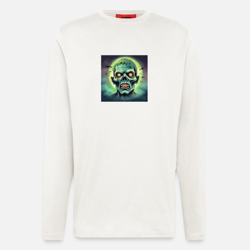 Halloween, Zombie, Beängstigend - Langarmshirt - made by SPREAD  - OFF WHITE