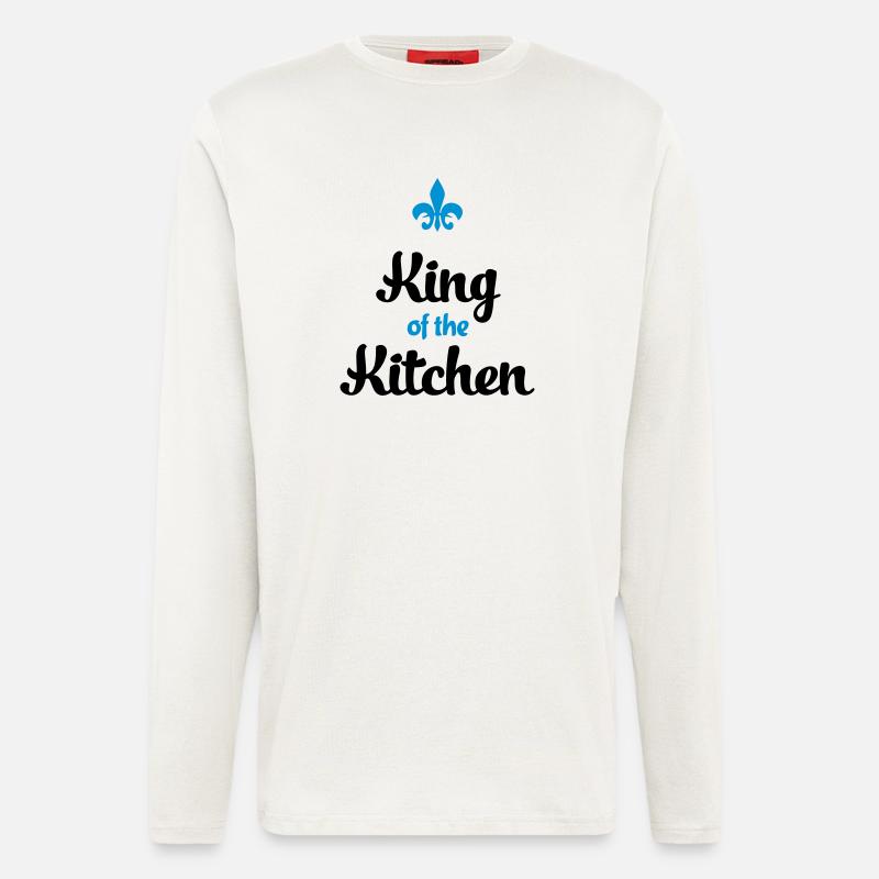 Funny cooking apron for men - Longsleeve - made by SPREAD - OFF WHITE