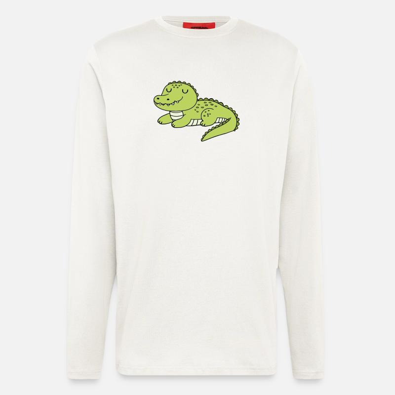 Krokodil - Langarmshirt - made by SPREAD  - OFF WHITE