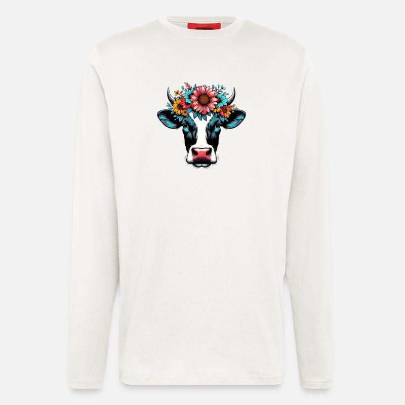 Kuh - Langarmshirt - made by SPREAD  - OFF WHITE