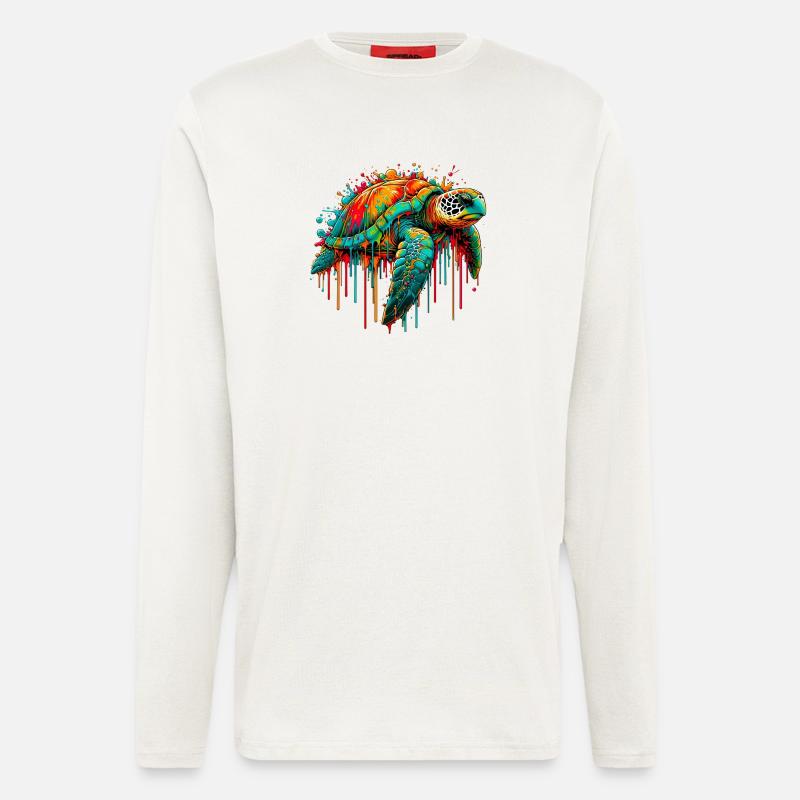 Schildkröte - Langarmshirt - made by SPREAD  - OFF WHITE