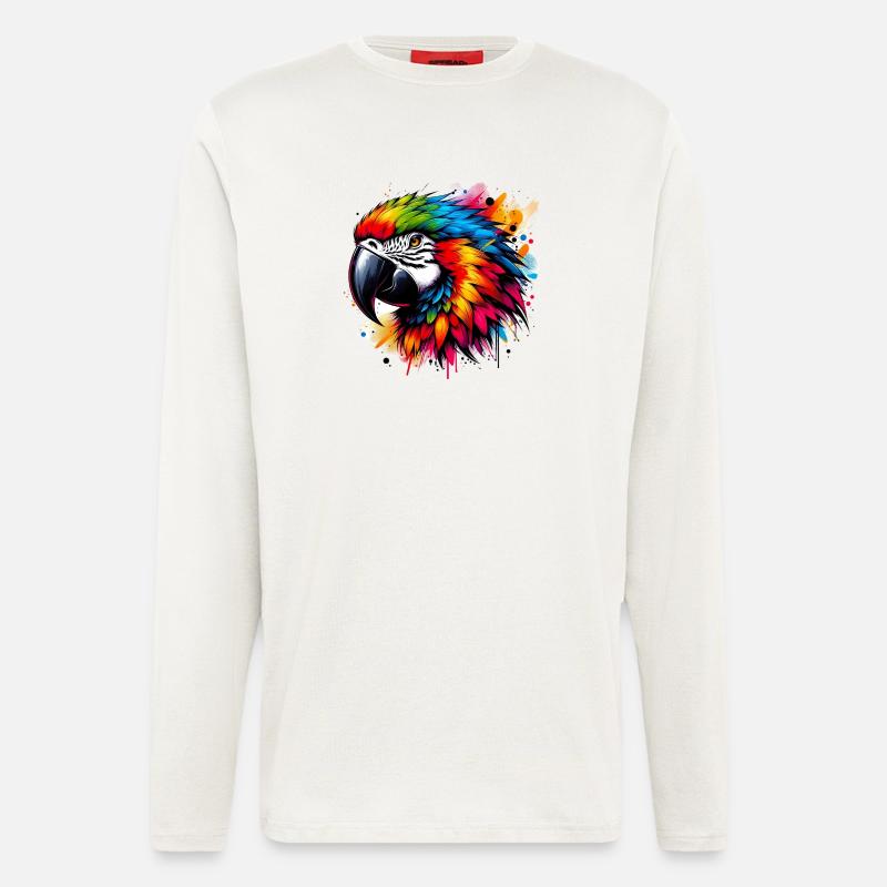 Papagei - Langarmshirt - made by SPREAD  - OFF WHITE