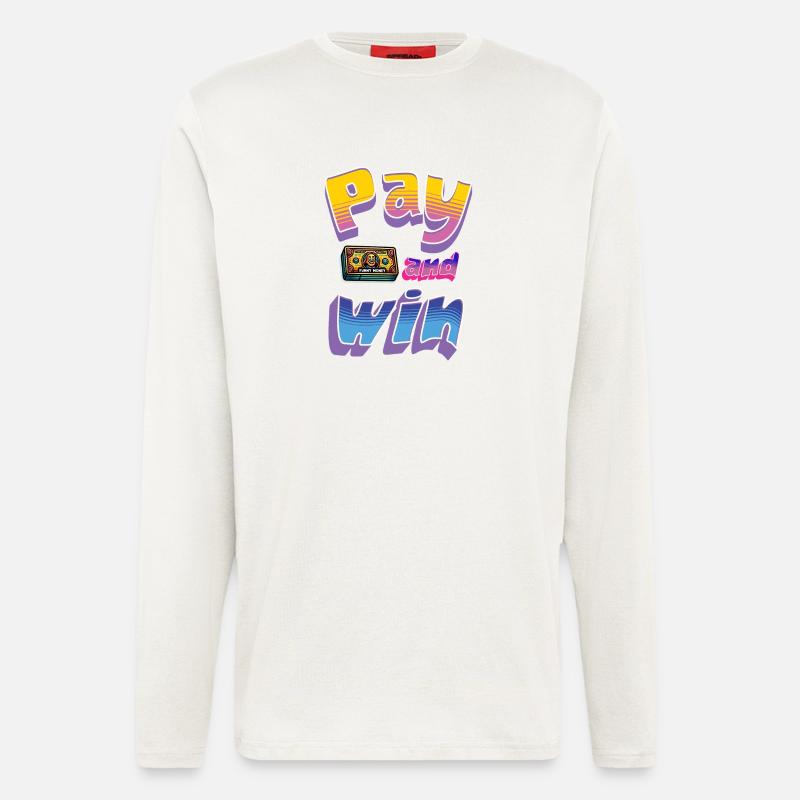 Play and Win Retro Design - Longsleeve - made by SPREAD - OFF WHITE