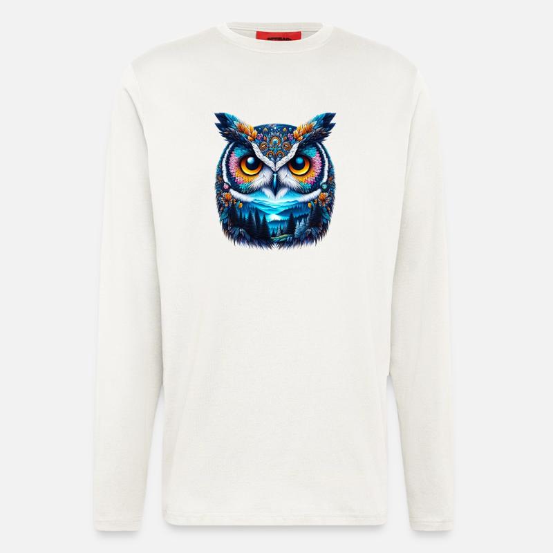 Eule - Langarmshirt - made by SPREAD  - OFF WHITE