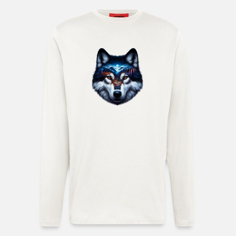 Wolf - Langarmshirt - made by SPREAD  - OFF WHITE