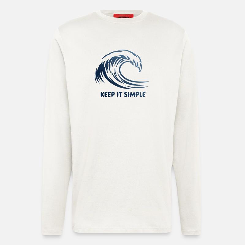 Keep It Simple Wave - Longsleeve - made by SPREAD  - OFF WHITE