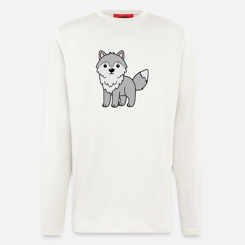 Wolf Wölfe - Langarmshirt - made by SPREAD  - OFF WHITE