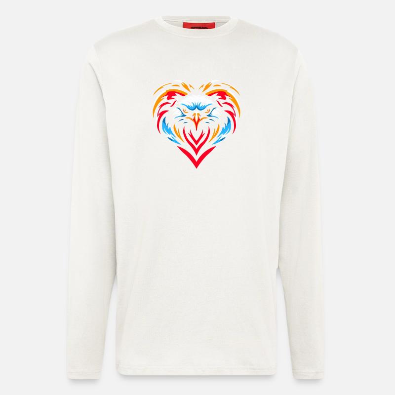 Greifvogel im Herzen - Langarmshirt - made by SPREAD  - OFF WHITE