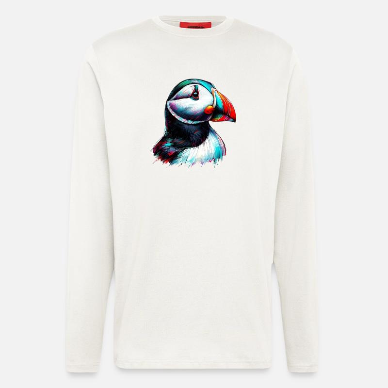 Papageitaucher - Langarmshirt - made by SPREAD  - OFF WHITE