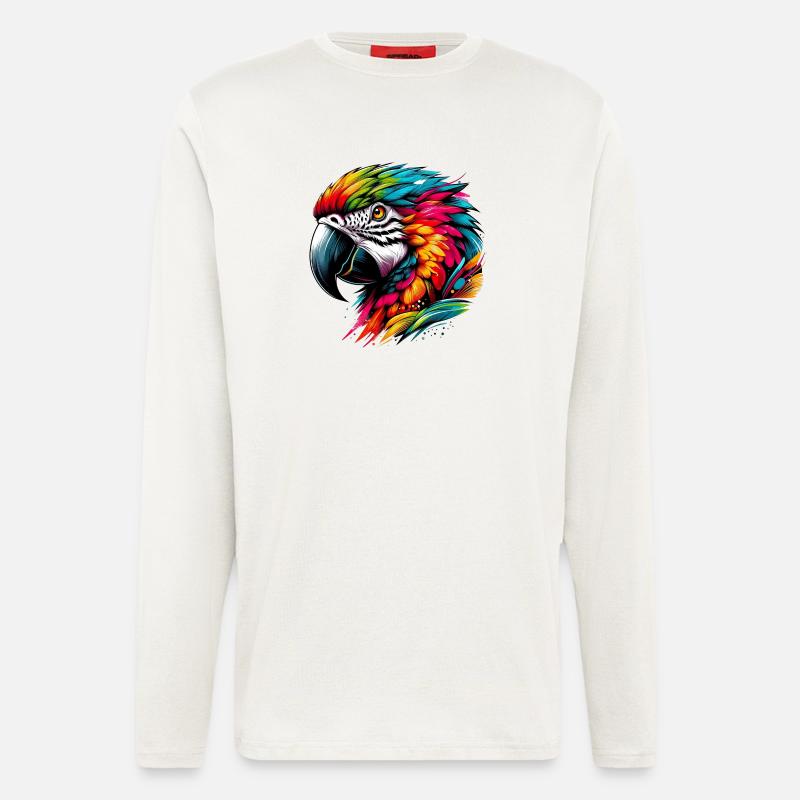 Papagei - Langarmshirt - made by SPREAD  - OFF WHITE