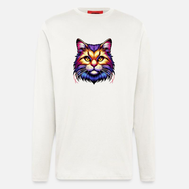Katze - Langarmshirt - made by SPREAD - OFF WHITE