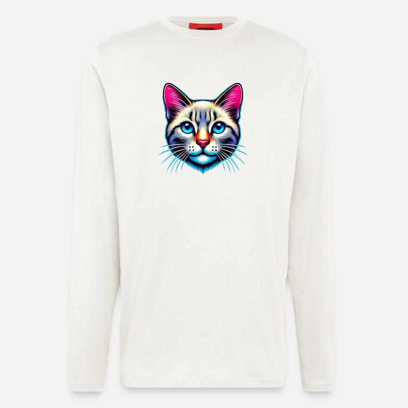 Chat - Manches longues bio décontracté fabriqué en UE - OFF WHITE