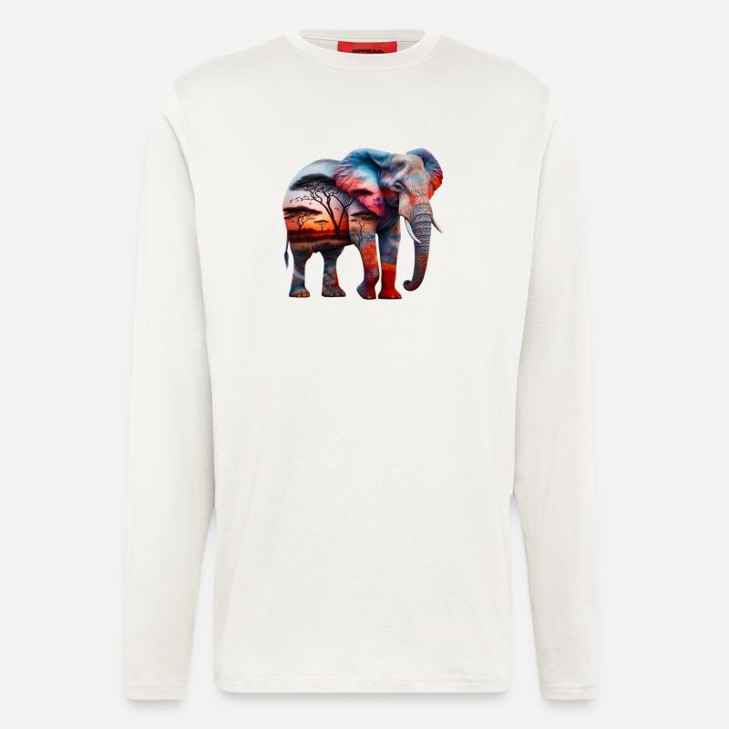 Elefant - Langarmshirt - made by SPREAD  - OFF WHITE