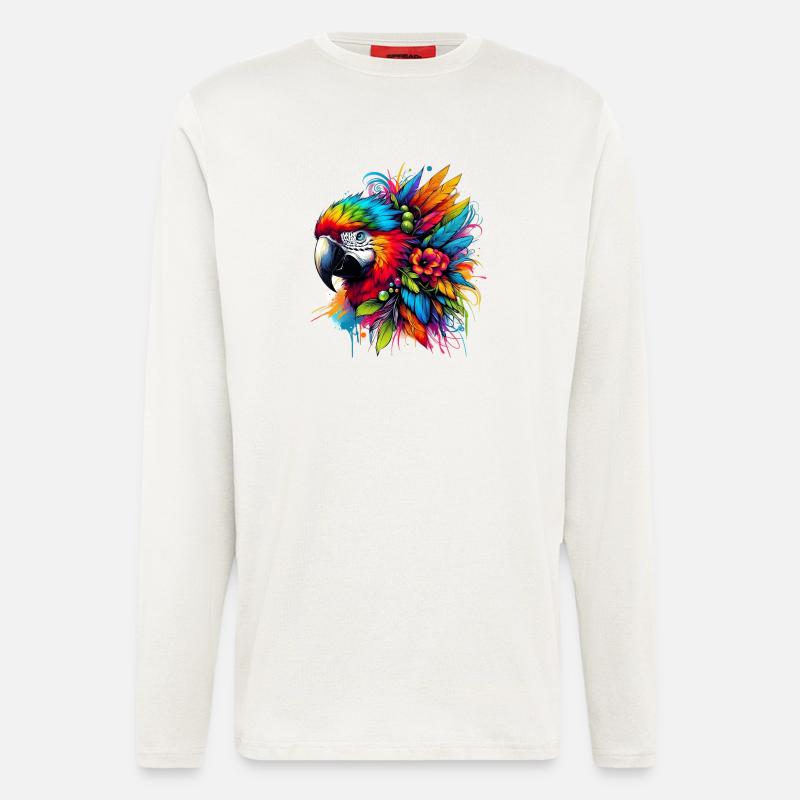 Papagei - Langarmshirt - made by SPREAD  - OFF WHITE