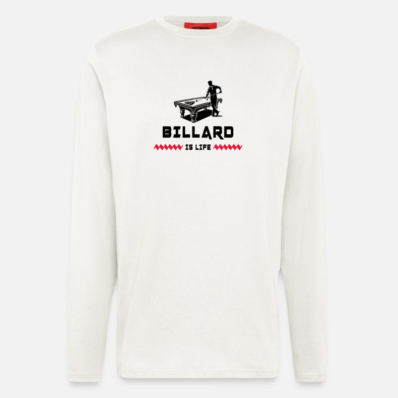 Billard ist Leben - Langarmshirt - made by SPREAD  - OFF WHITE