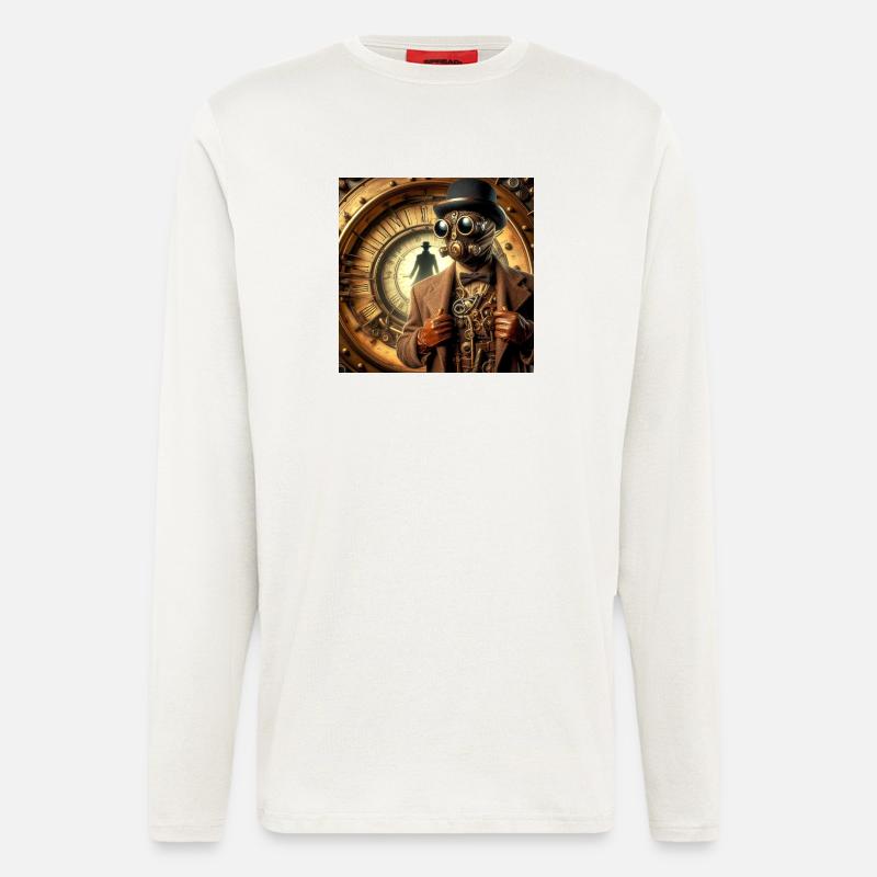 Sherlock Holmes Steampunk - Langarmshirt - made by SPREAD  - OFF WHITE