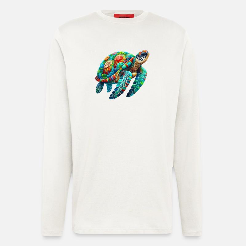 Schildkröte - Langarmshirt - made by SPREAD - OFF WHITE