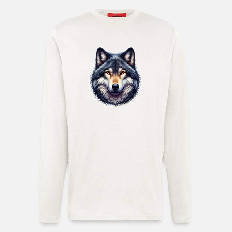 Wolf - Langarmshirt - made by SPREAD  - OFF WHITE