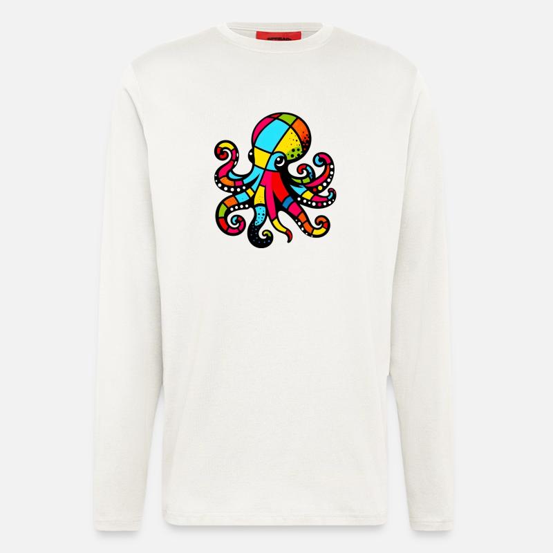 Octopus - Longsleeve - made by SPREAD  - OFF WHITE
