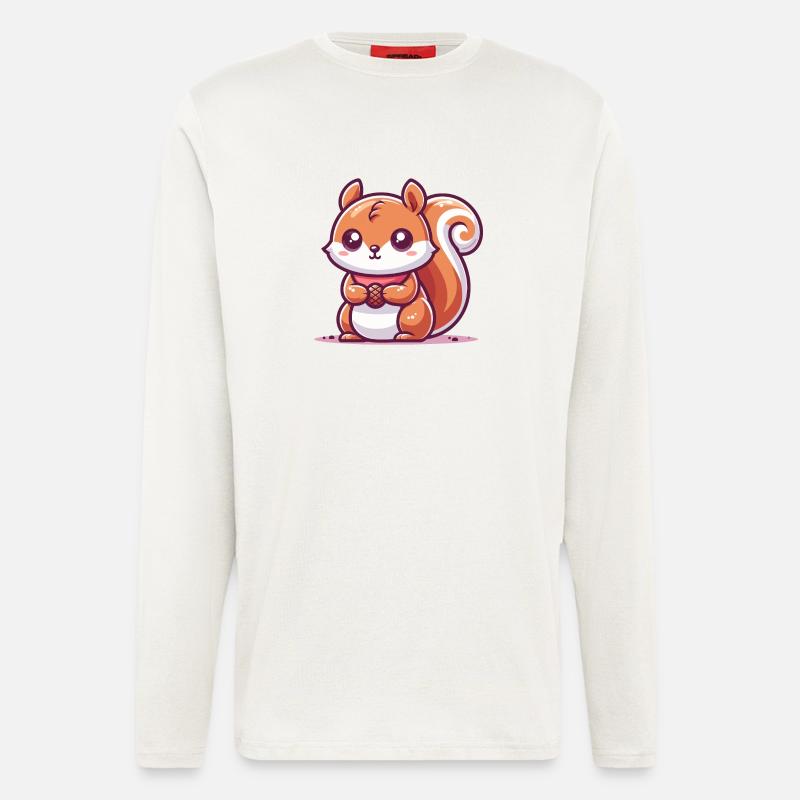 Squirrel with a seed - Longsleeve - made by SPREAD - OFF WHITE
