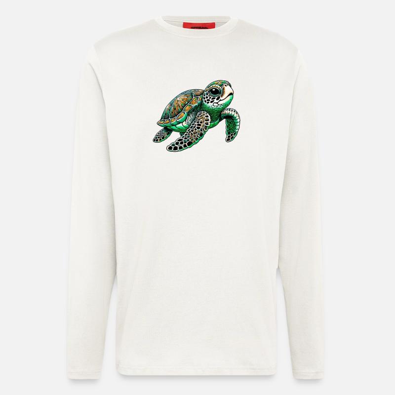 Schildkröte - Langarmshirt - made by SPREAD  - OFF WHITE