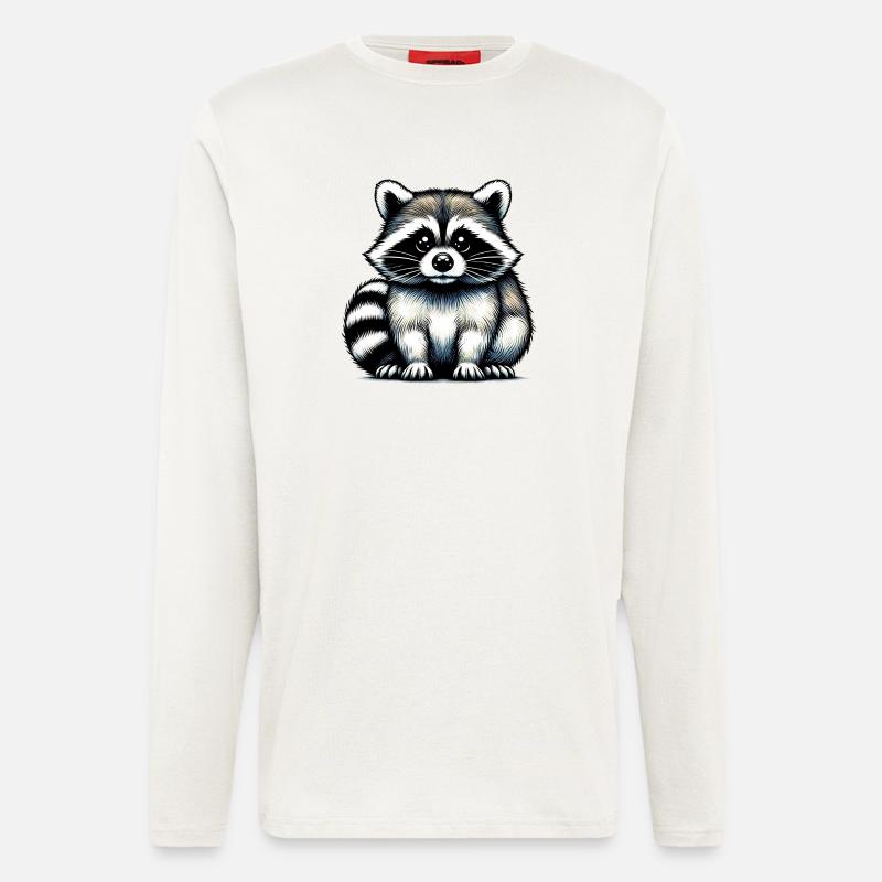 Waschbär - Langarmshirt - made by SPREAD  - OFF WHITE