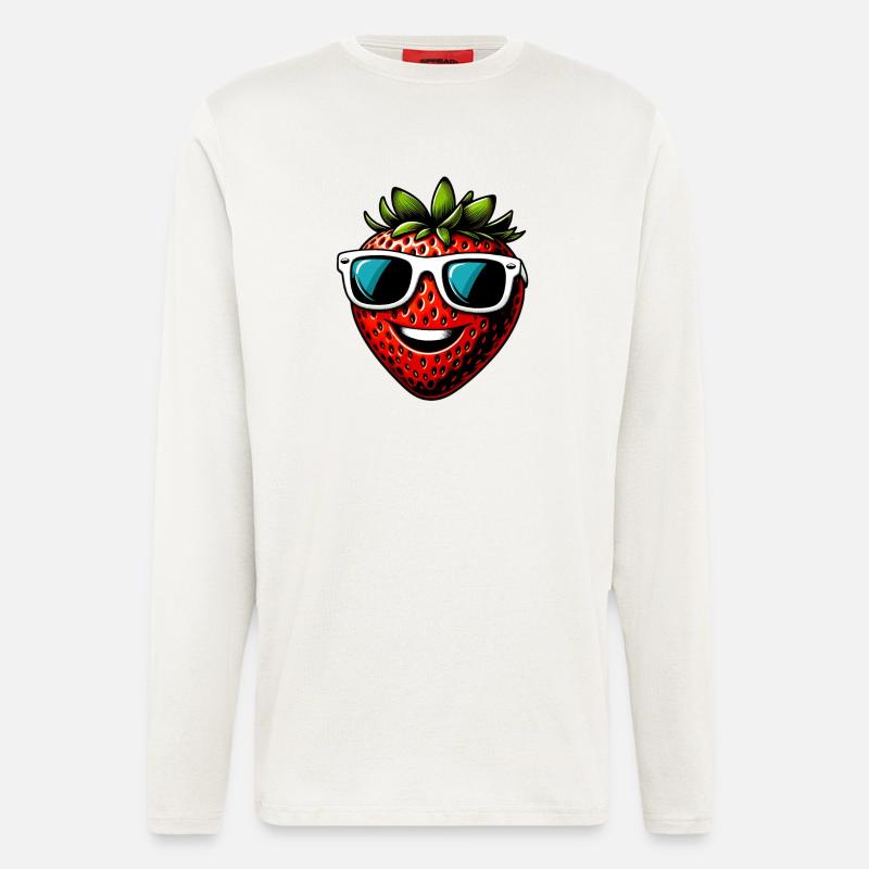 Erdbeeren Erdbeeren - Langarmshirt - made by SPREAD  - OFF WHITE