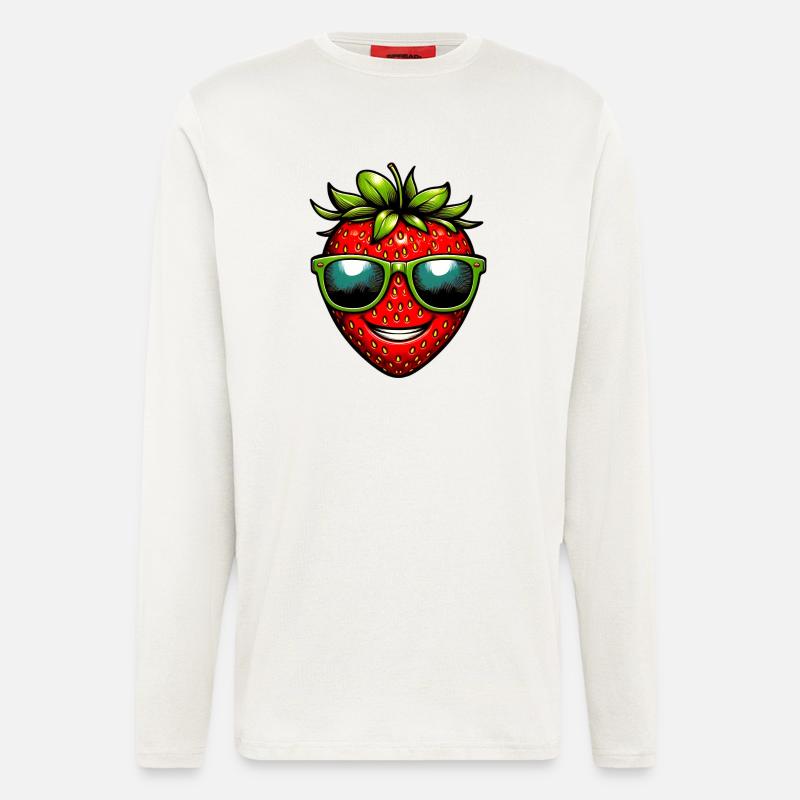 Erdbeeren Erdbeeren - Langarmshirt - made by SPREAD  - OFF WHITE