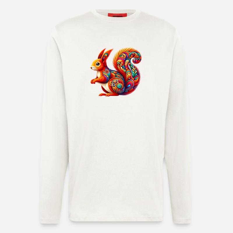 Eichhörnchen - Langarmshirt - made by SPREAD  - OFF WHITE
