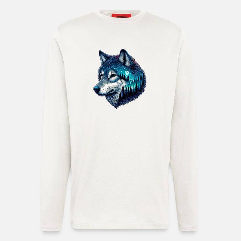 Wolf - Langarmshirt - made by SPREAD  - OFF WHITE