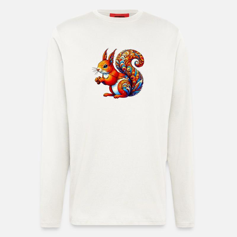 Eichhörnchen - Langarmshirt - made by SPREAD  - OFF WHITE