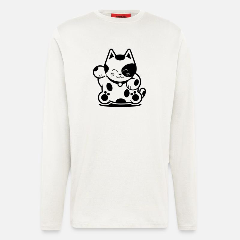 Lucky Cat - Langarmshirt - made by SPREAD  - OFF WHITE