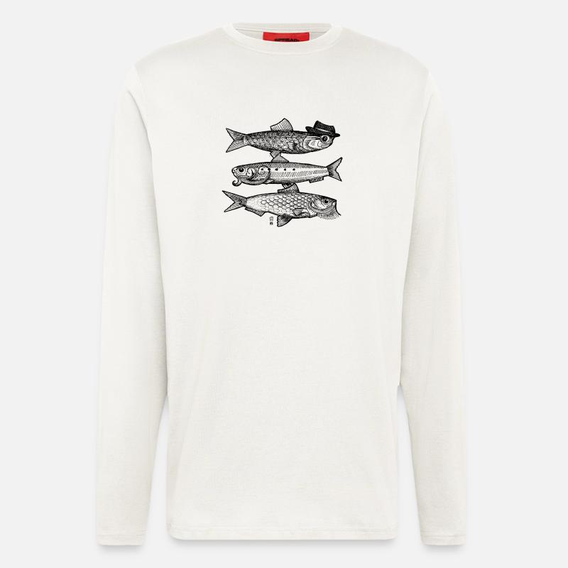 3 Fish - Longsleeve - made by SPREAD  - OFF WHITE