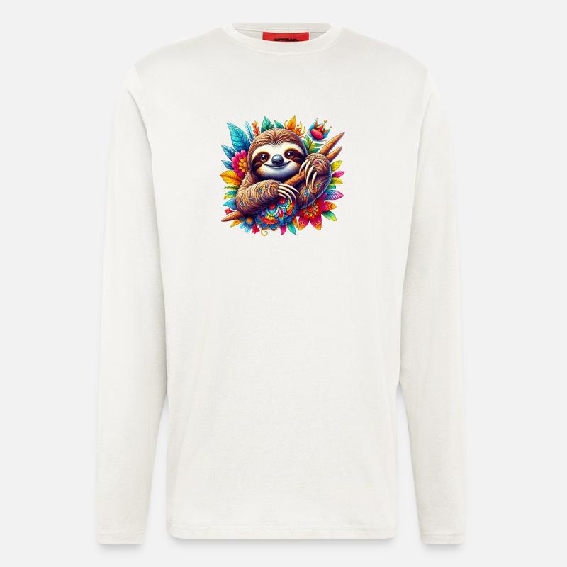 Faultier - Langarmshirt - made by SPREAD  - OFF WHITE