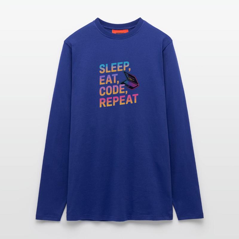 Sleep, Eat, Code, Repeat Longsleeve - made by SPREAD 