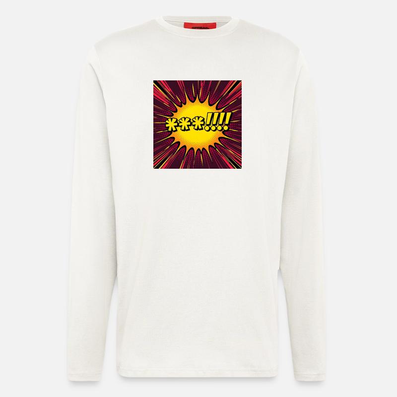 Comic Explosion Gelb-Pop - Langarmshirt - made by SPREAD  - OFF WHITE