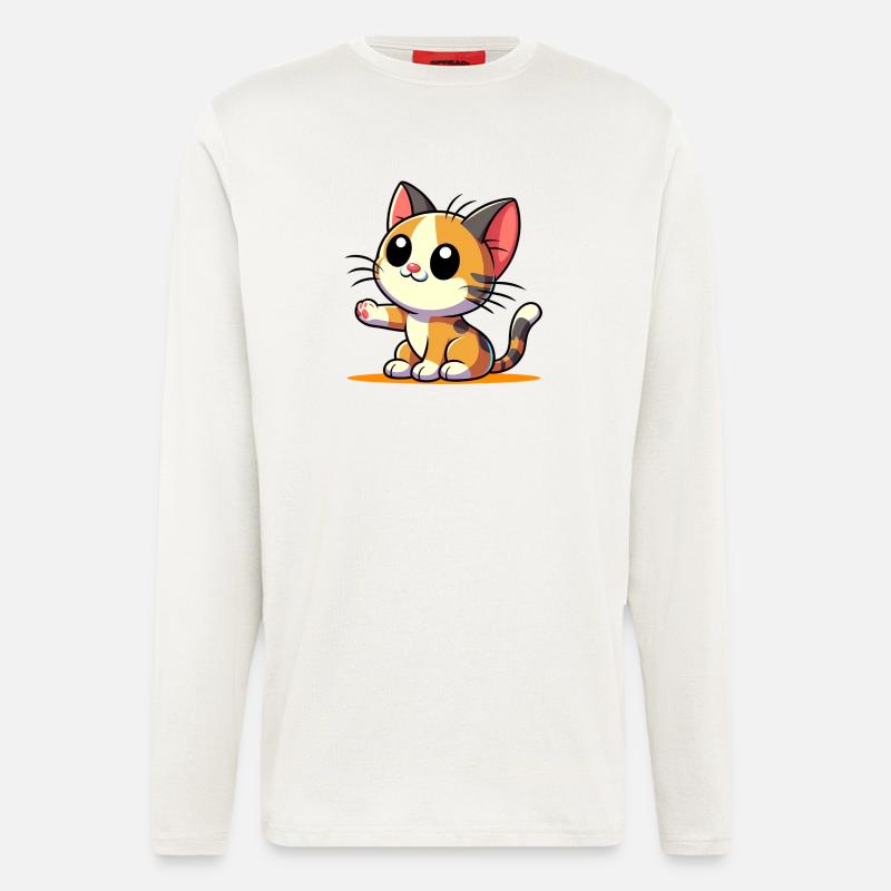 Katze - Langarmshirt - made by SPREAD  - OFF WHITE