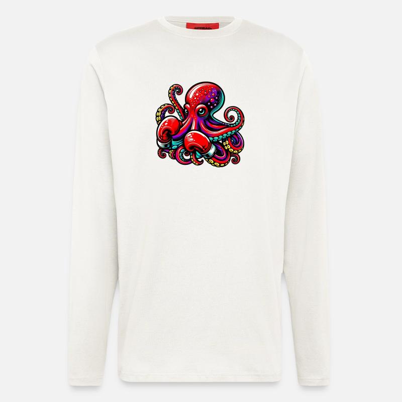 Krake - Langarmshirt - made by SPREAD  - OFF WHITE