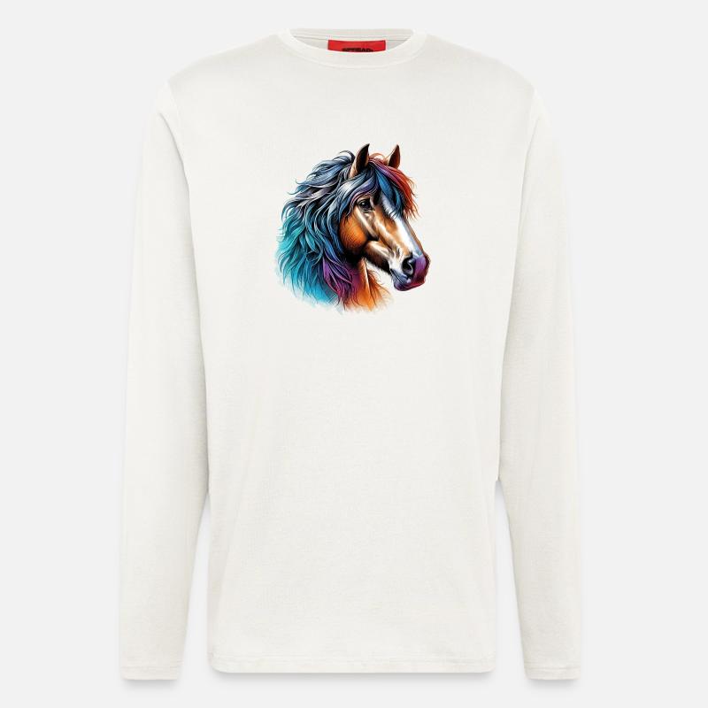 Pferd - Langarmshirt - made by SPREAD  - OFF WHITE